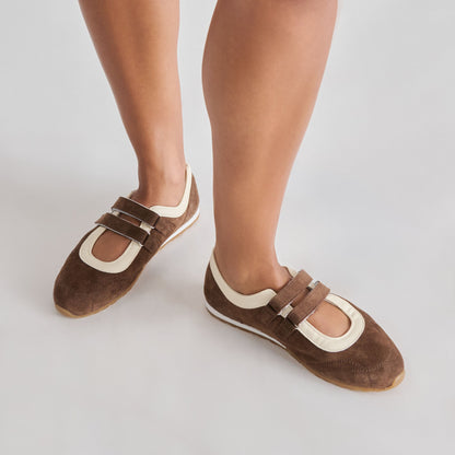 Dolce Vita Swan Dk Brown Suede Sneakers