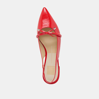Dolce Vita Payge Chili Crinkle Patent Flats