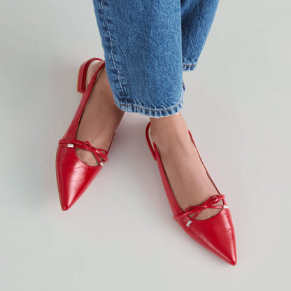 Dolce Vita Payge Chili Crinkle Patent Flats