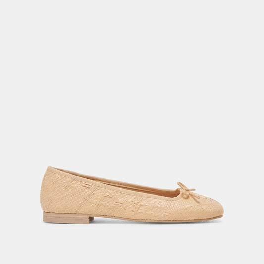 Dolce Vita ANISA BALLET FLATS LT NATURAL WOVEN RAFFIA