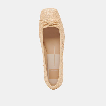 Dolce Vita ANISA BALLET FLATS LT NATURAL WOVEN RAFFIA