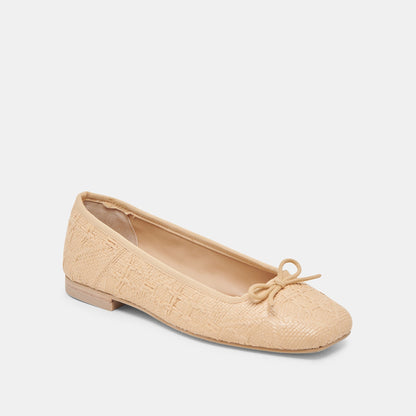 Dolce Vita ANISA BALLET FLATS LT NATURAL WOVEN RAFFIA