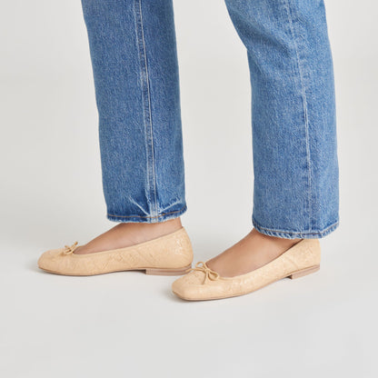 Dolce Vita ANISA BALLET FLATS LT NATURAL WOVEN RAFFIA