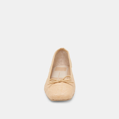 Dolce Vita ANISA BALLET FLATS LT NATURAL WOVEN RAFFIA