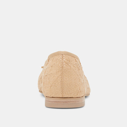 Dolce Vita ANISA BALLET FLATS LT NATURAL WOVEN RAFFIA