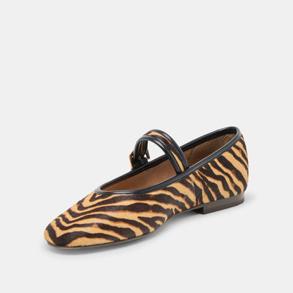 Dolce Vita Roslyn Tiger Calf Hair Ballet Flats