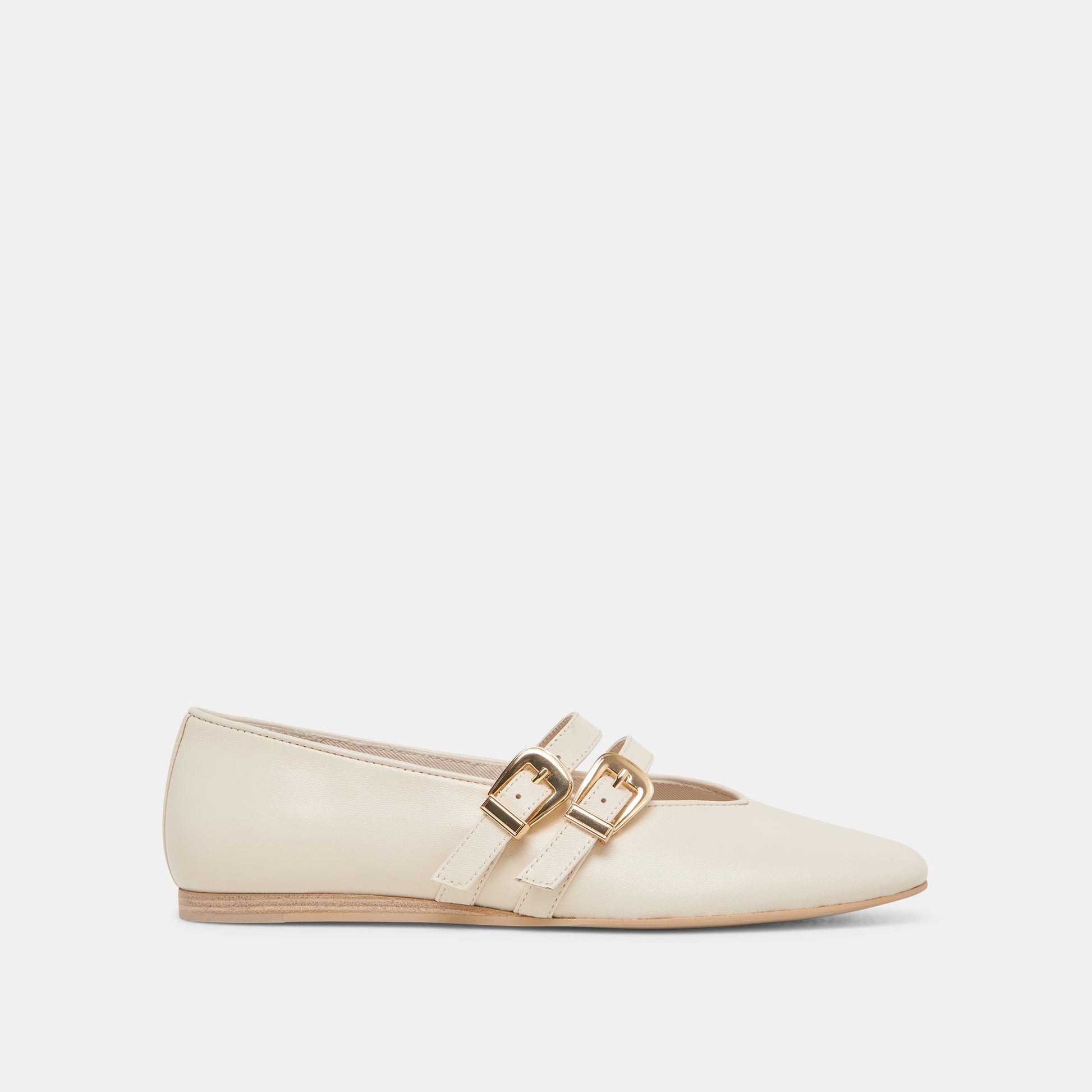 Dolce Vita BAYLEE BALLET FLATS IVORY LEATHER