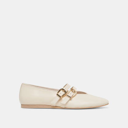 Dolce Vita BAYLEE BALLET FLATS IVORY LEATHER
