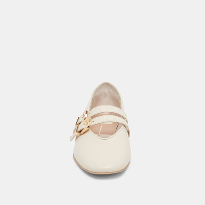 Dolce Vita BAYLEE BALLET FLATS IVORY LEATHER