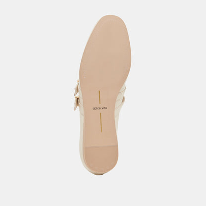 Dolce Vita BAYLEE BALLET FLATS IVORY LEATHER