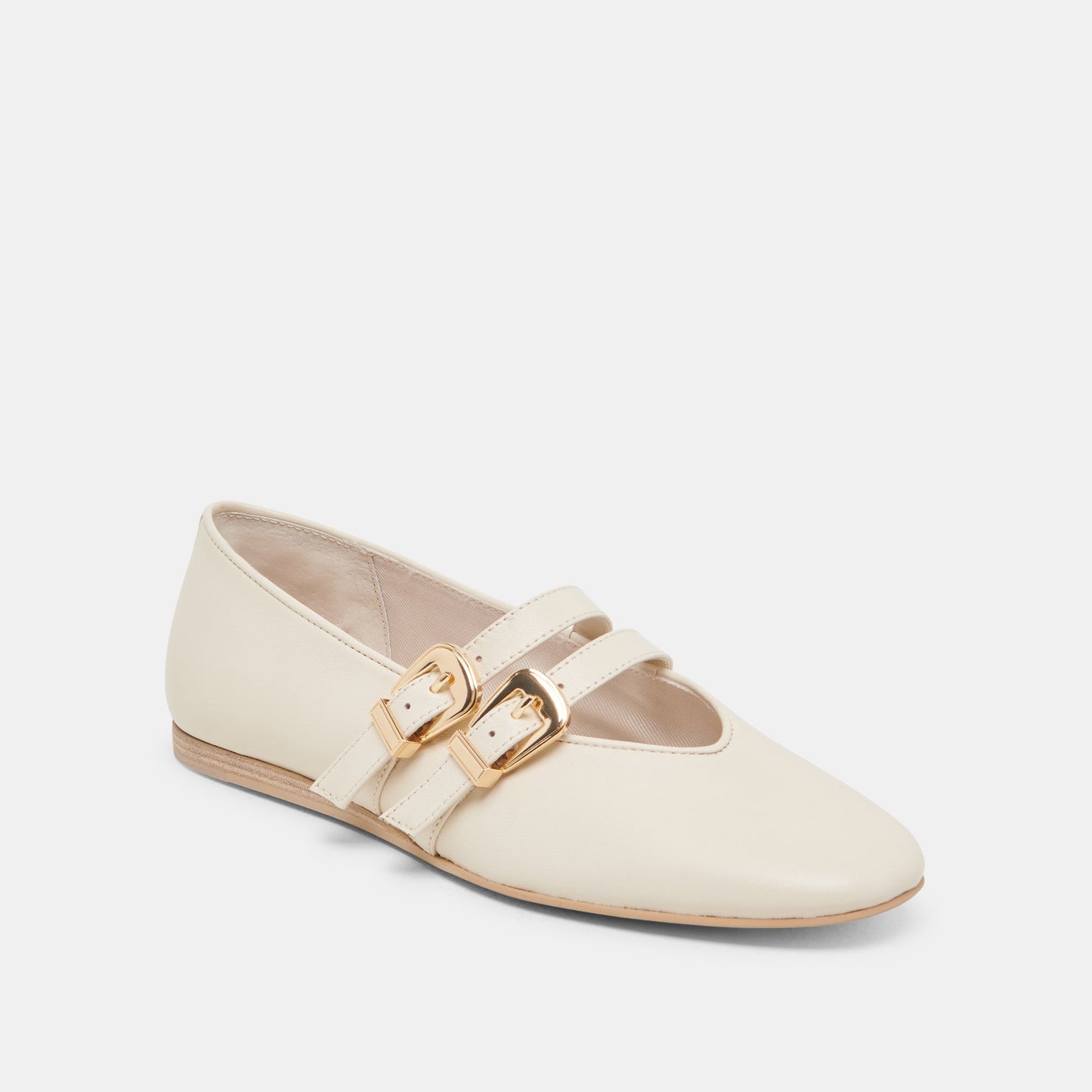 Dolce Vita BAYLEE BALLET FLATS IVORY LEATHER