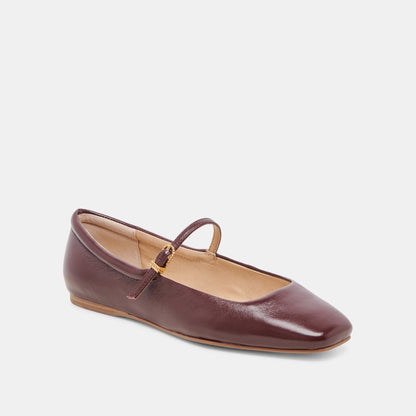 Dolce Vita REYES BALLET FLATS CRANBERRY CRINKLE PATENT
