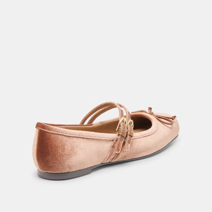 Dolce Vita Gibsen Dk Rose Velvet Ballet Flats