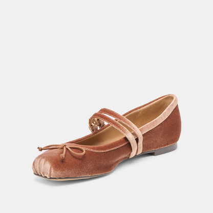 Dolce Vita Gibsen Dk Rose Velvet Ballet Flats