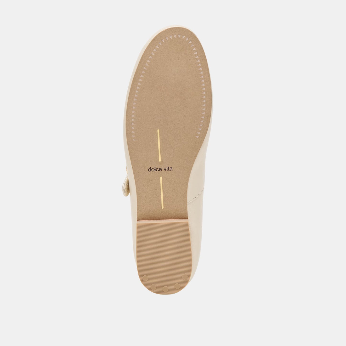 Dolce Vita Relan Off White Leather Ballet Flats