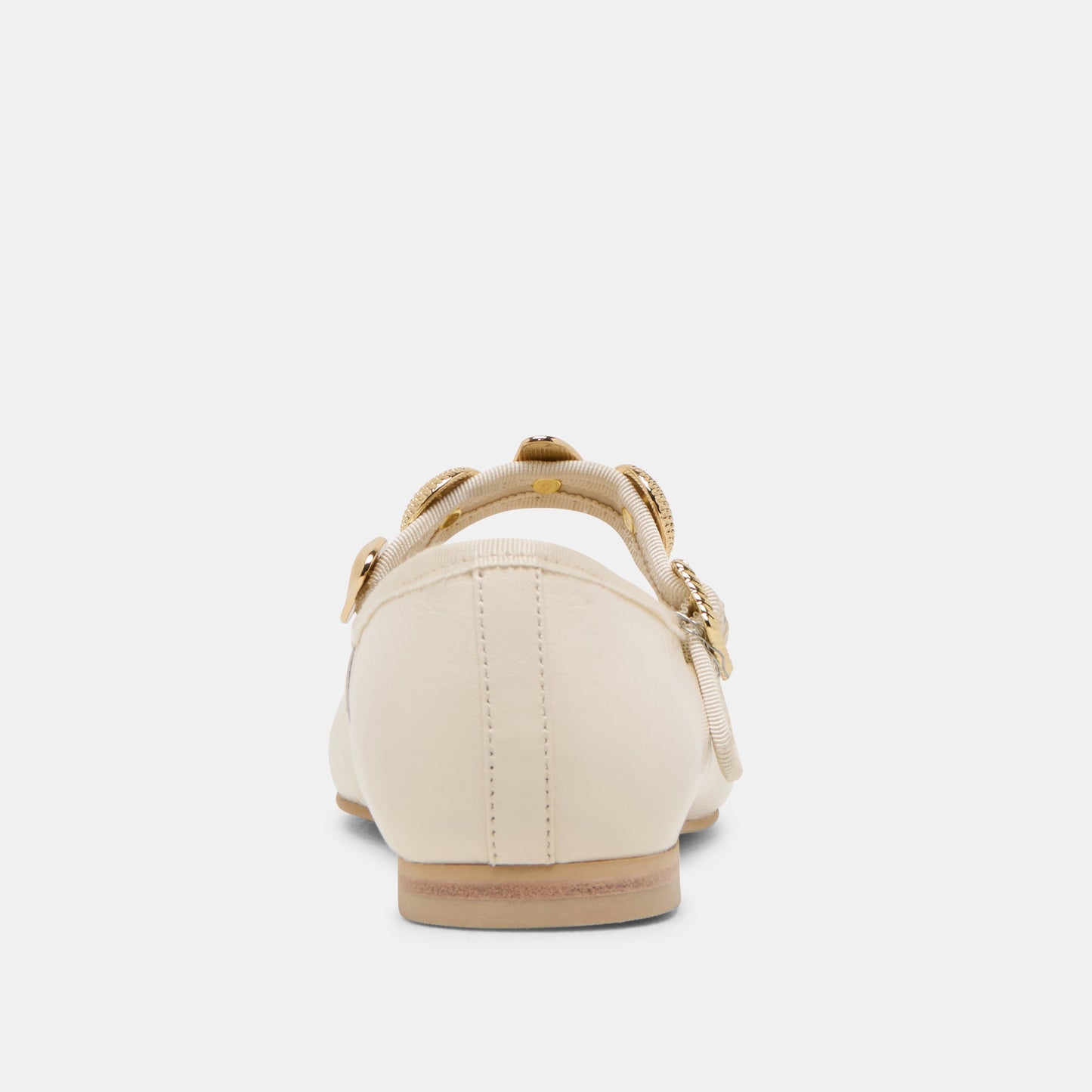 Dolce Vita Relan Off White Leather Ballet Flats
