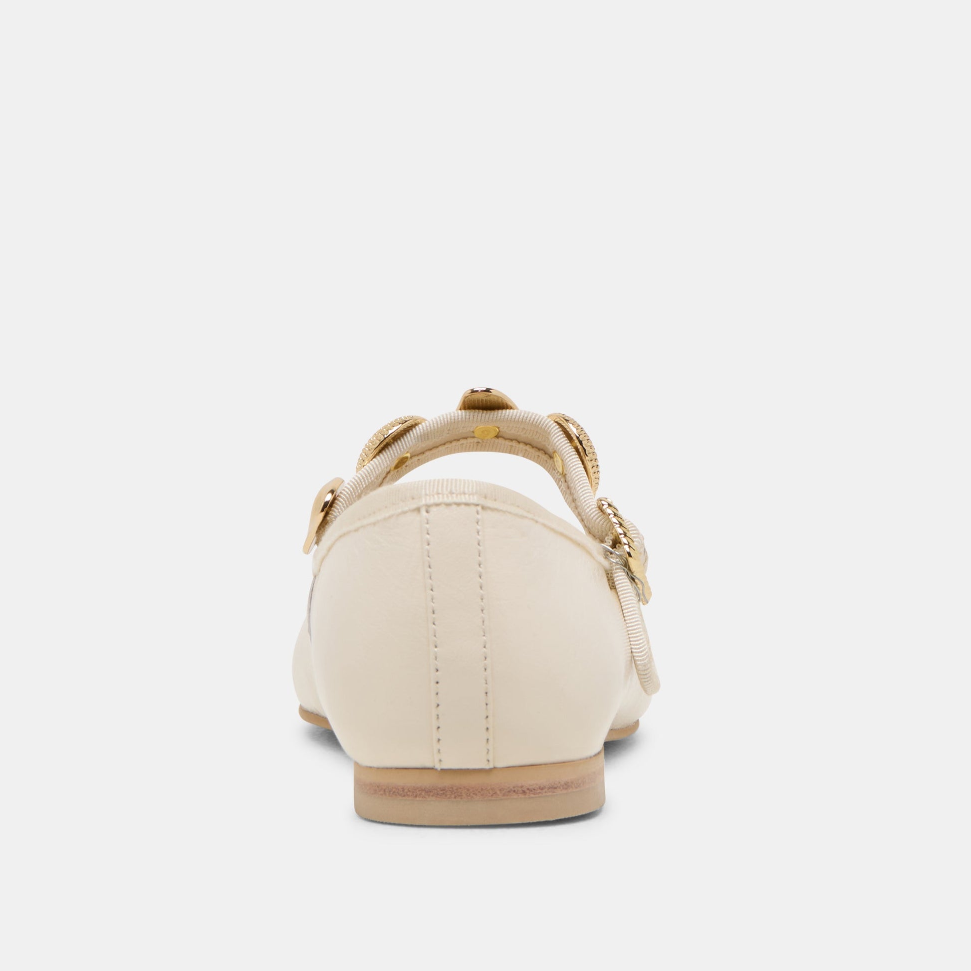 Dolce Vita Relan Off White Leather Ballet Flats