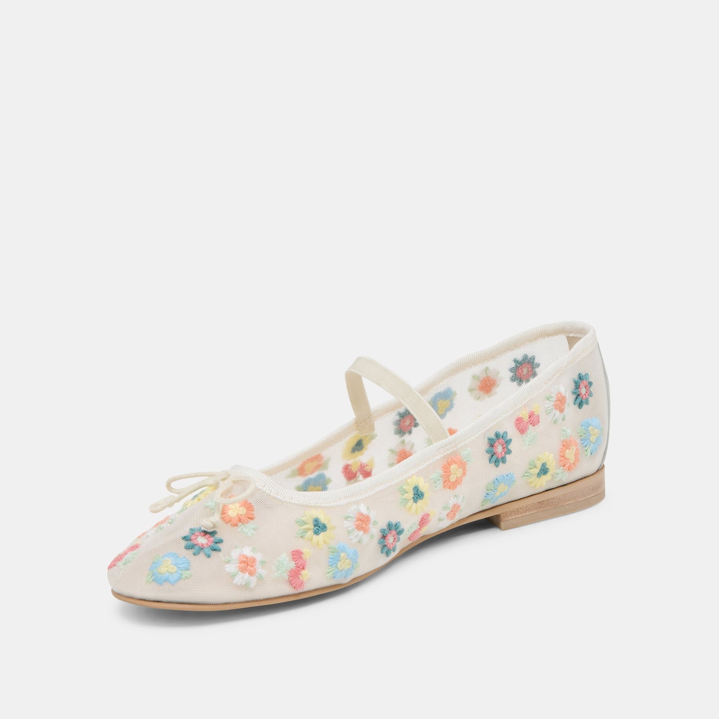 Dolce Vita CADEL FLORAL BALLET FLATS IVORY FLORAL MESH