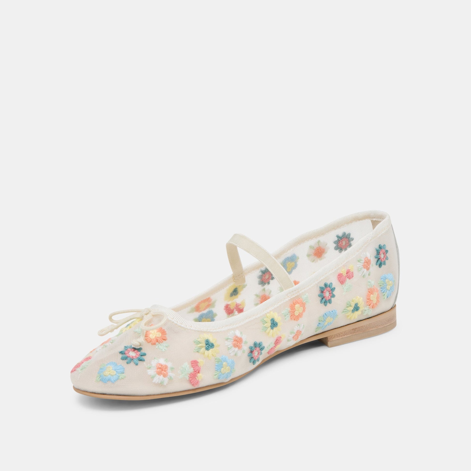 Dolce Vita CADEL FLORAL BALLET FLATS IVORY FLORAL MESH