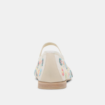 Dolce Vita CADEL FLORAL BALLET FLATS IVORY FLORAL MESH