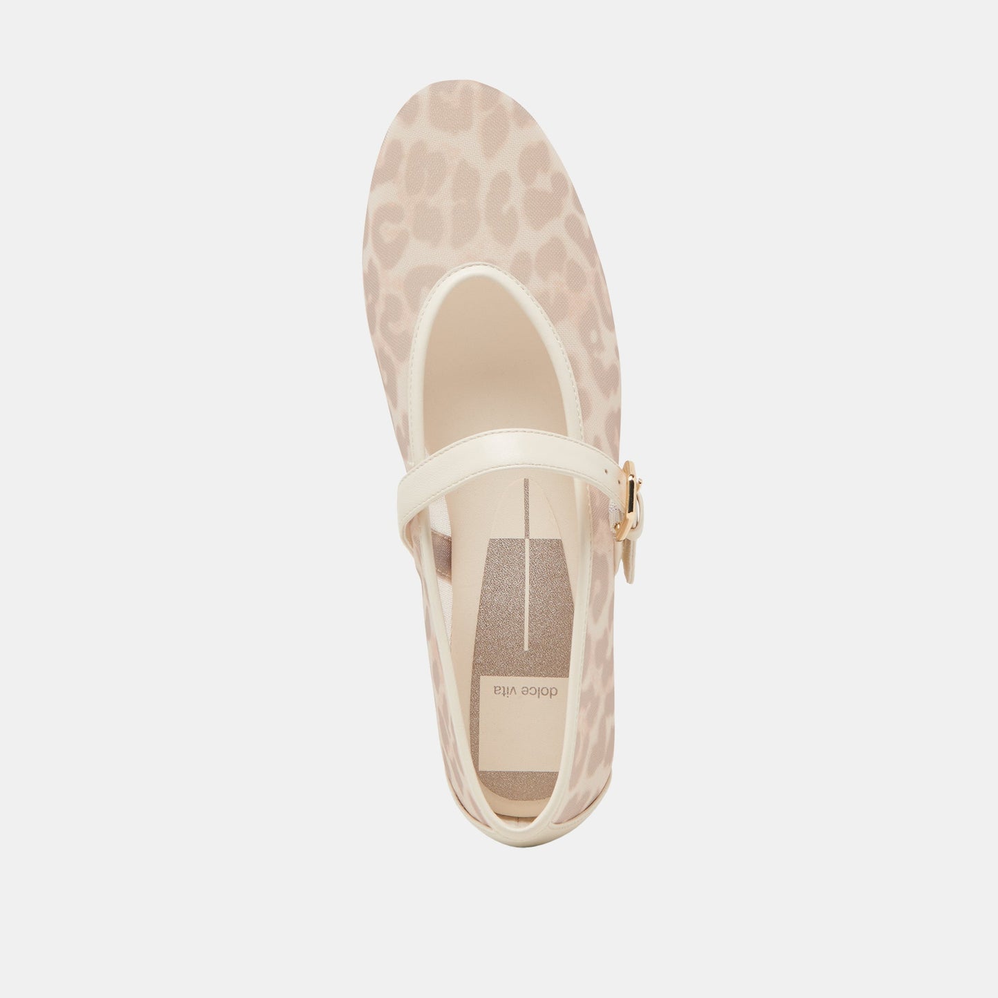Dolce Vita ROSLYN BALLET FLATS WHITE LEOPARD MESH