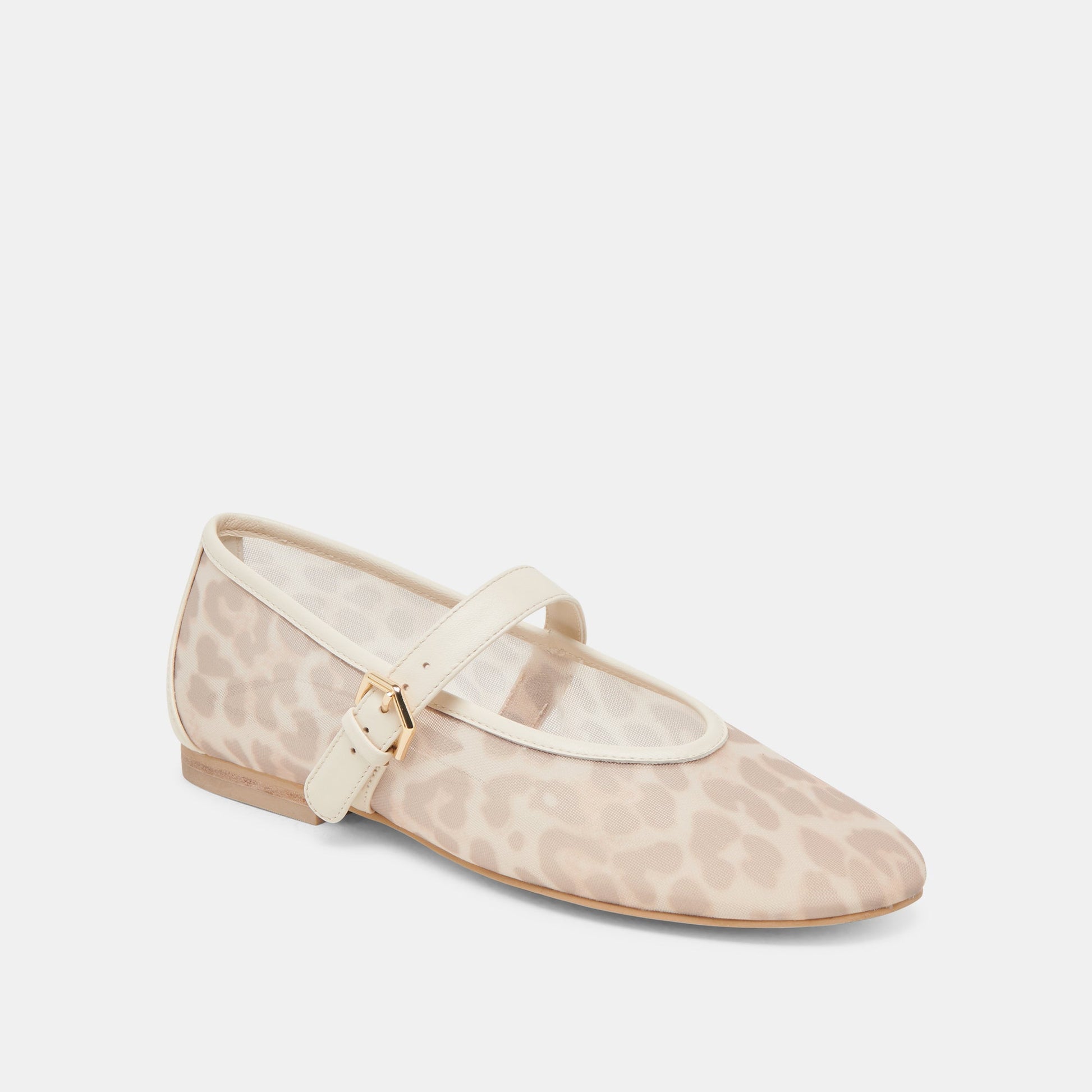 Dolce Vita ROSLYN BALLET FLATS WHITE LEOPARD MESH