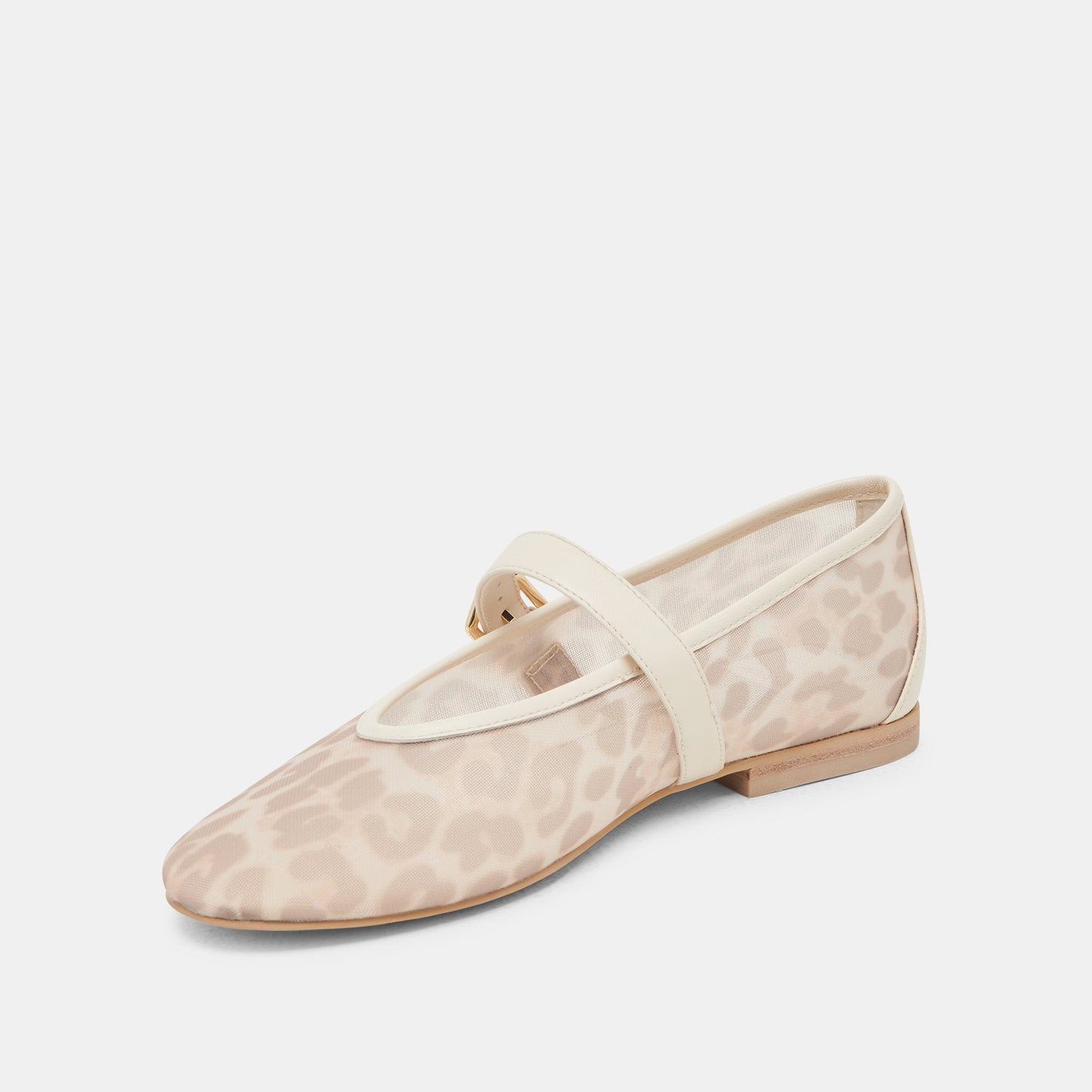 Dolce Vita ROSLYN BALLET FLATS WHITE LEOPARD MESH