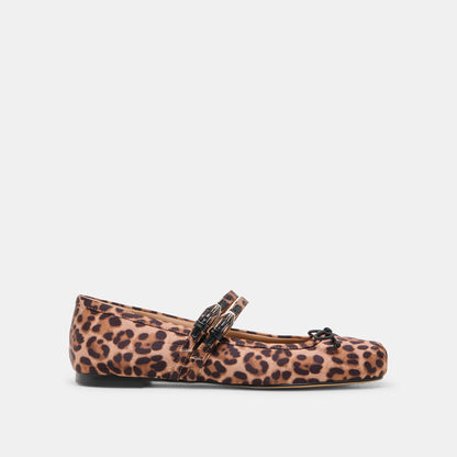 Dolce Vita Gibsen Dk Leopard Satin Ballet Flats