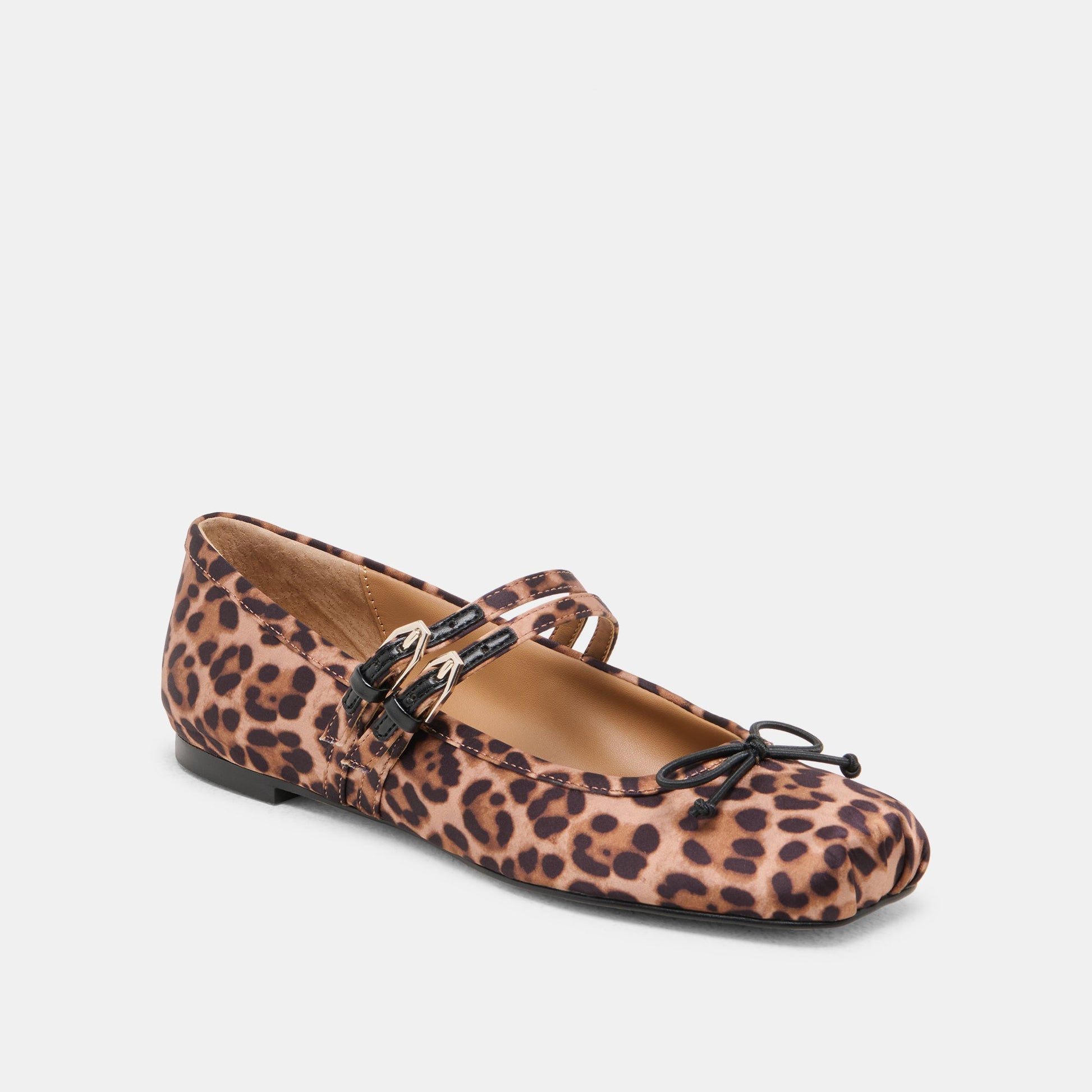 Dolce Vita Gibsen Dk Leopard Satin Ballet Flats