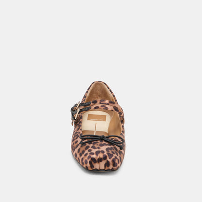 Dolce Vita Gibsen Dk Leopard Satin Ballet Flats