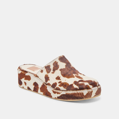 Dolce Vita Rosita Cocoa Taurus Calf Hair Flats