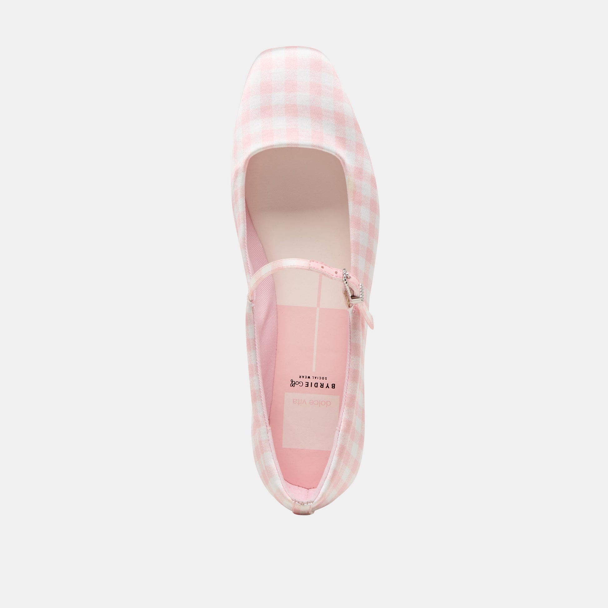 Dolce Vita Reyes X Byrdie Golf Pink Plaid Gingham Ballet Flats