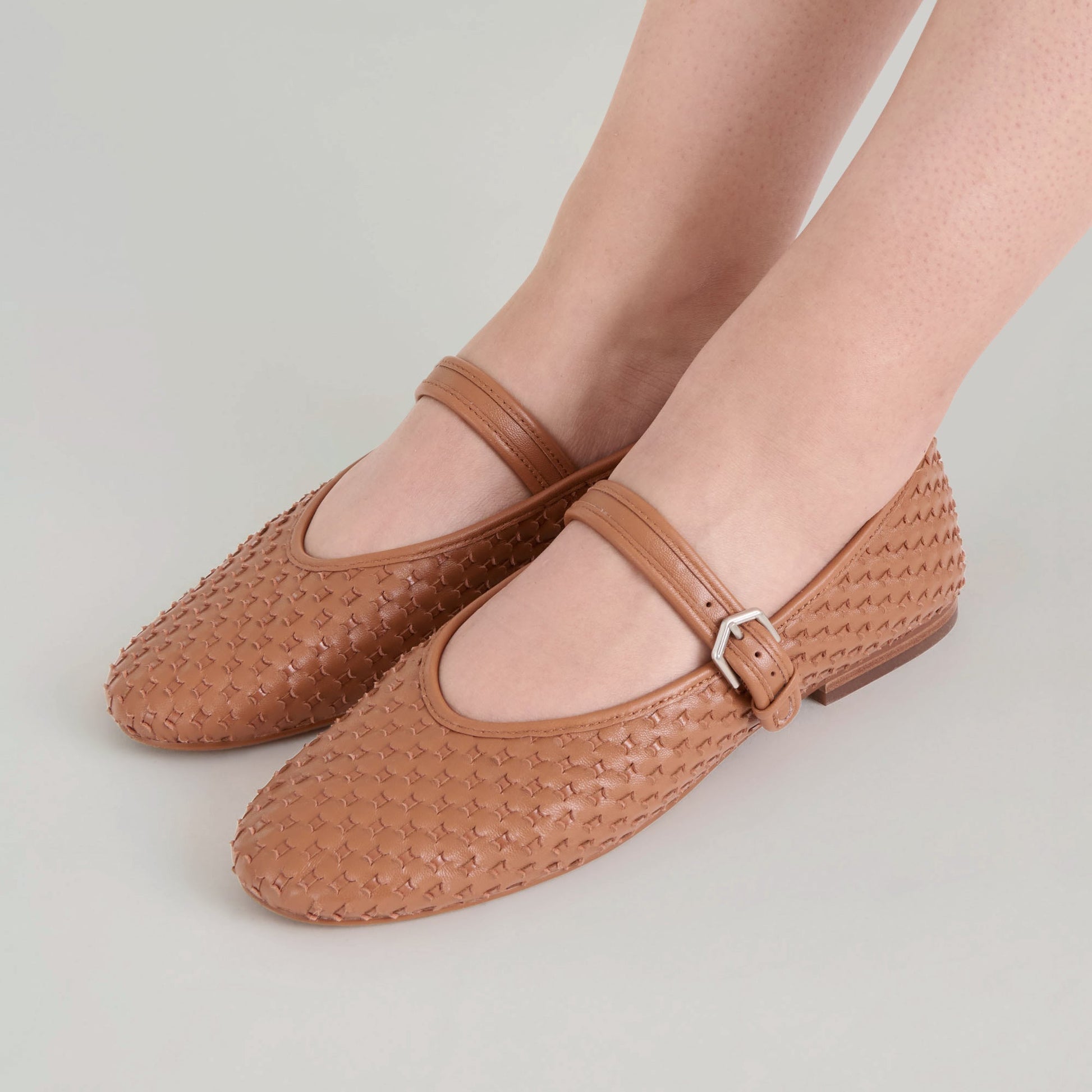 Dolce Vita Roslyn Saddle Woven Leather Ballet Flats