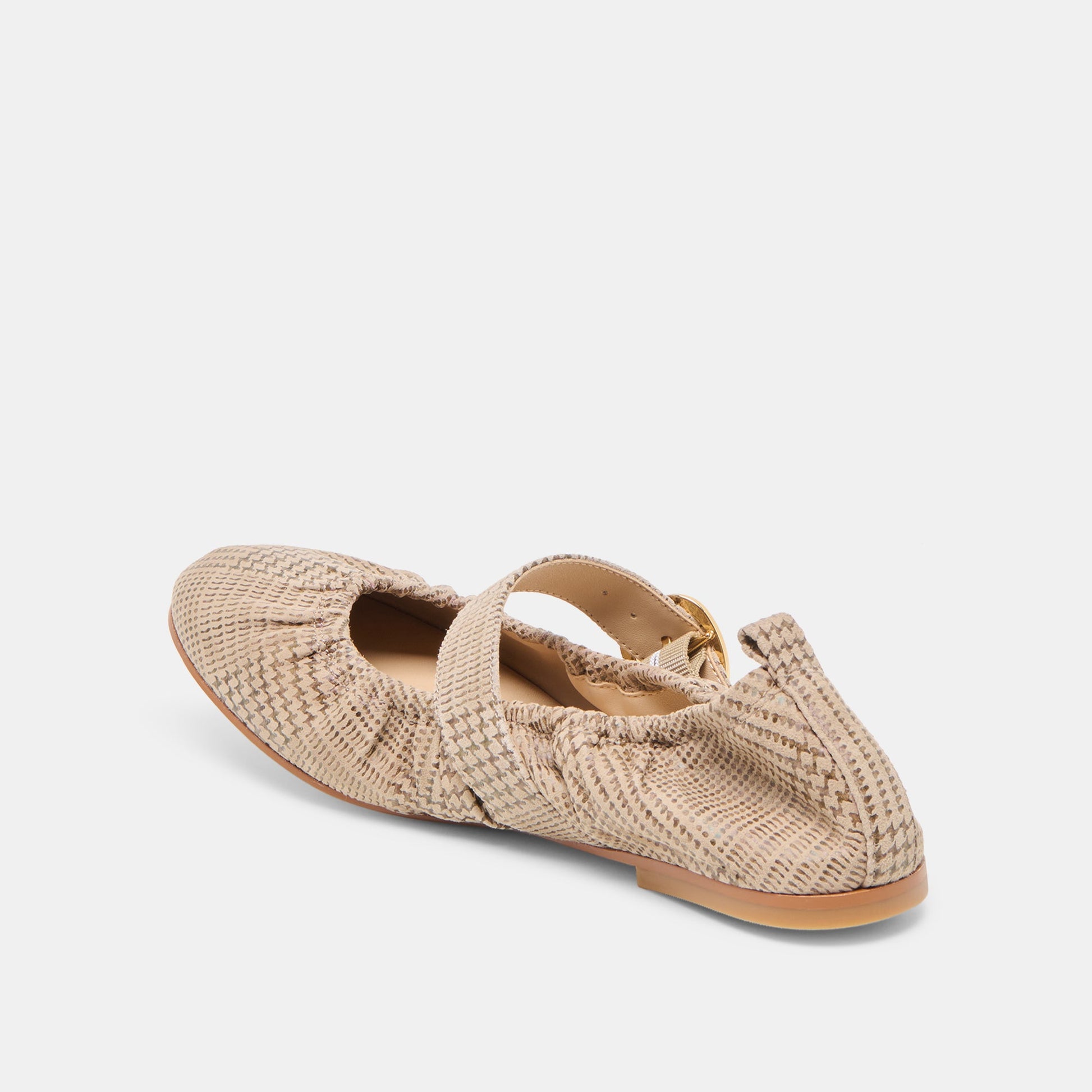 Dolce Vita Caely Herringbone Printed Suede Ballet Flats