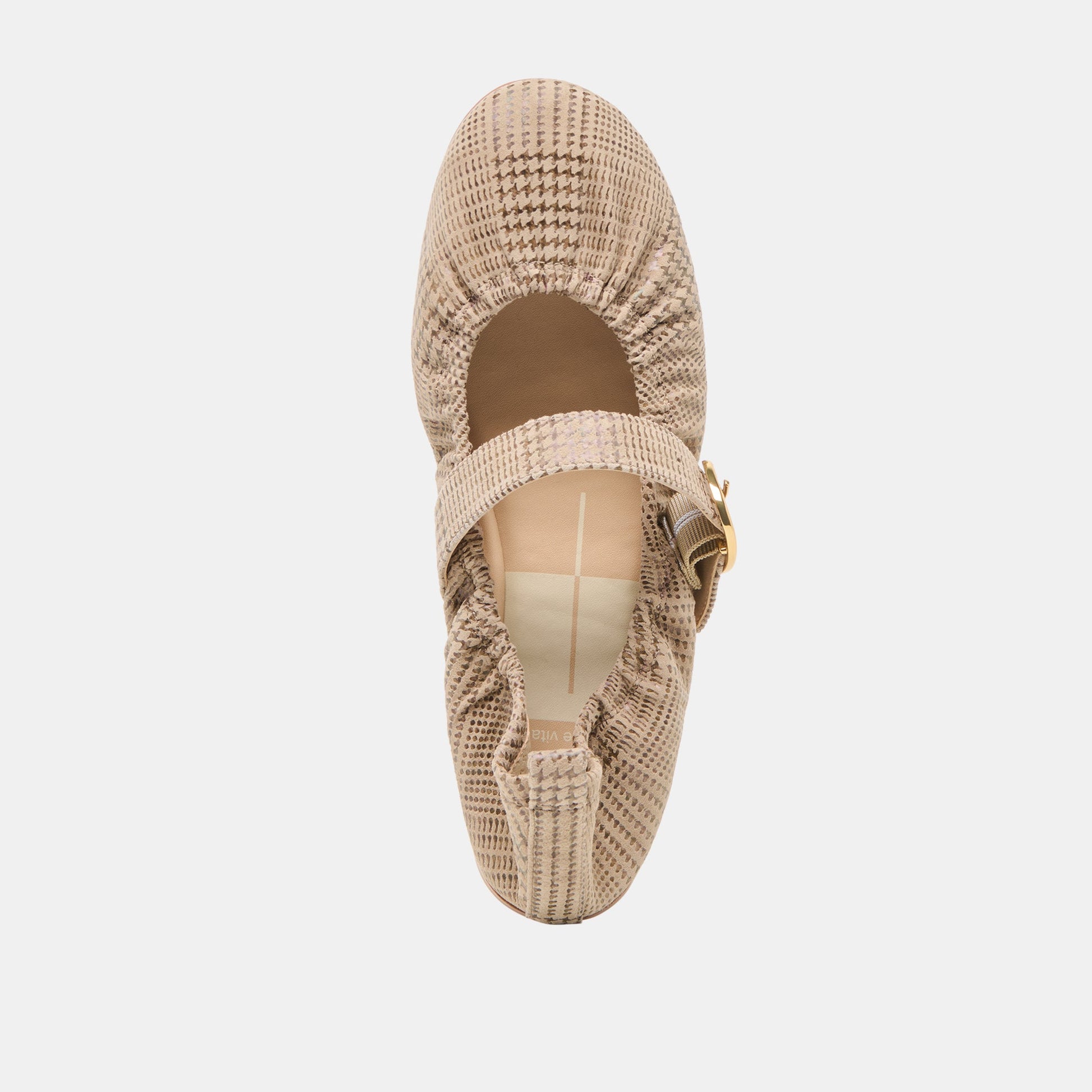 Dolce Vita Caely Herringbone Printed Suede Ballet Flats