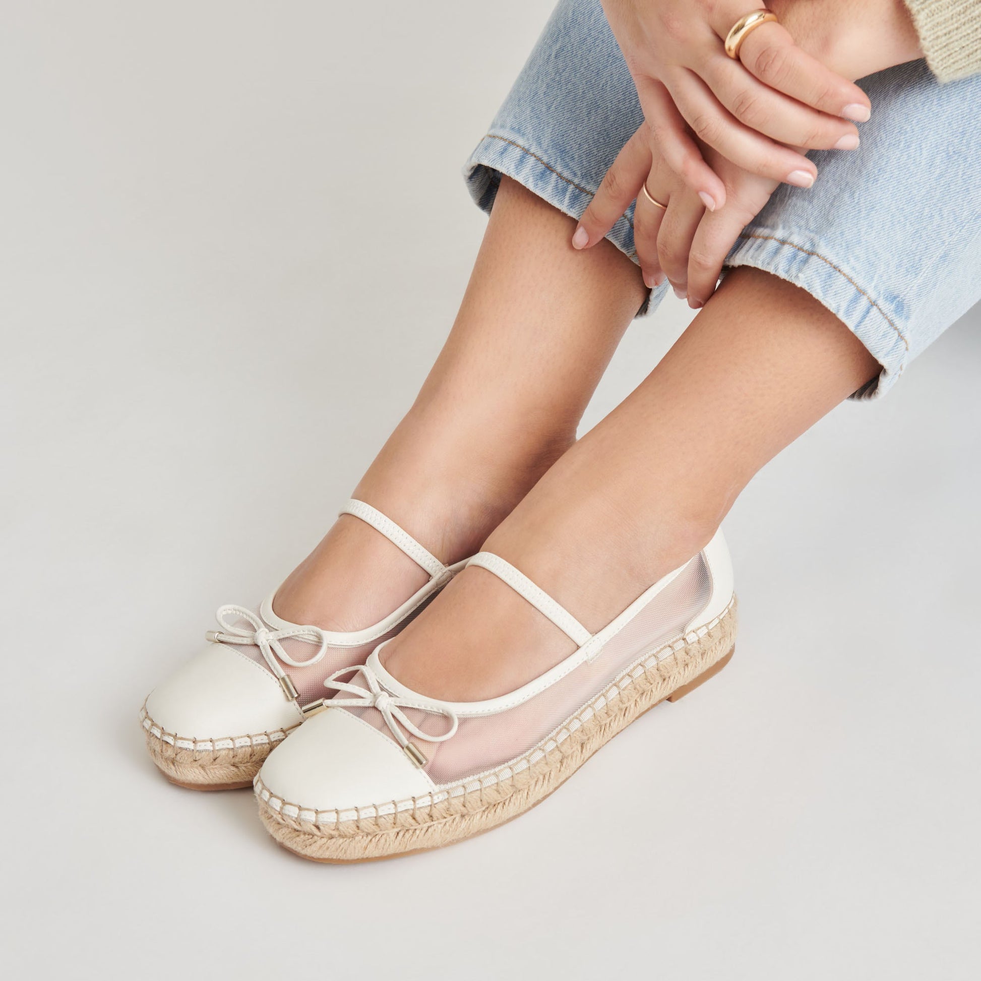 Dolce Vita CAMBRE BALLET FLATS WHITE MESH