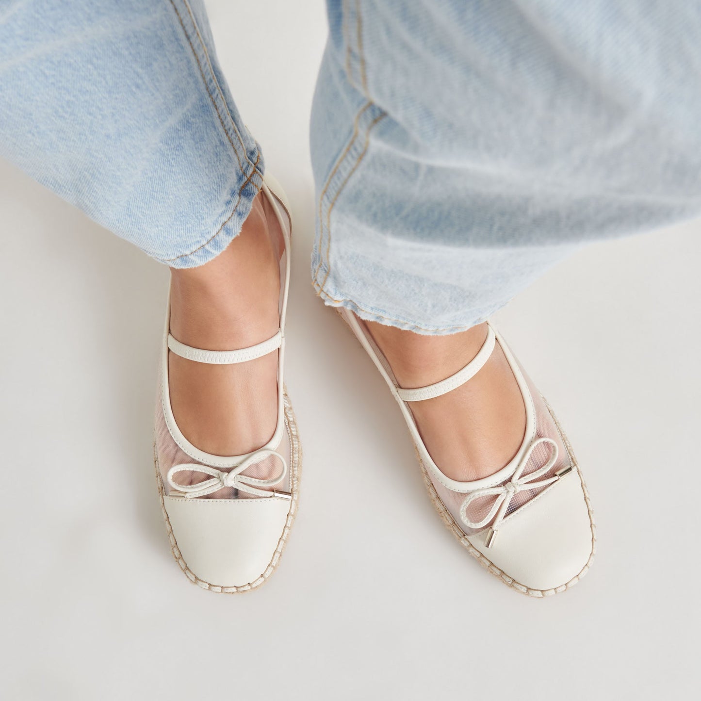 Dolce Vita CAMBRE BALLET FLATS WHITE MESH
