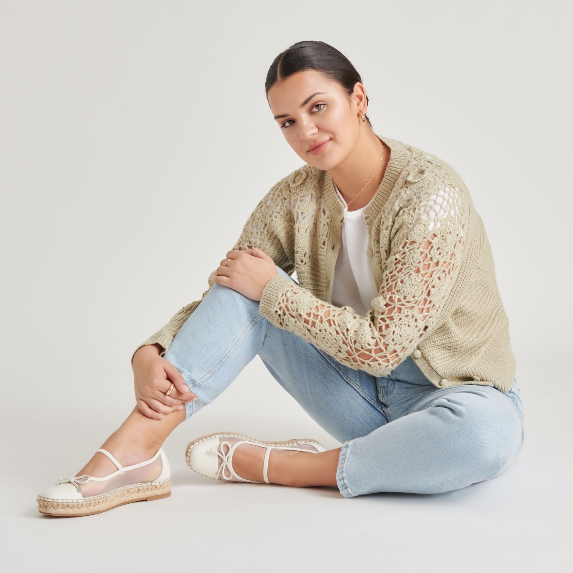 Dolce Vita CAMBRE BALLET FLATS WHITE MESH