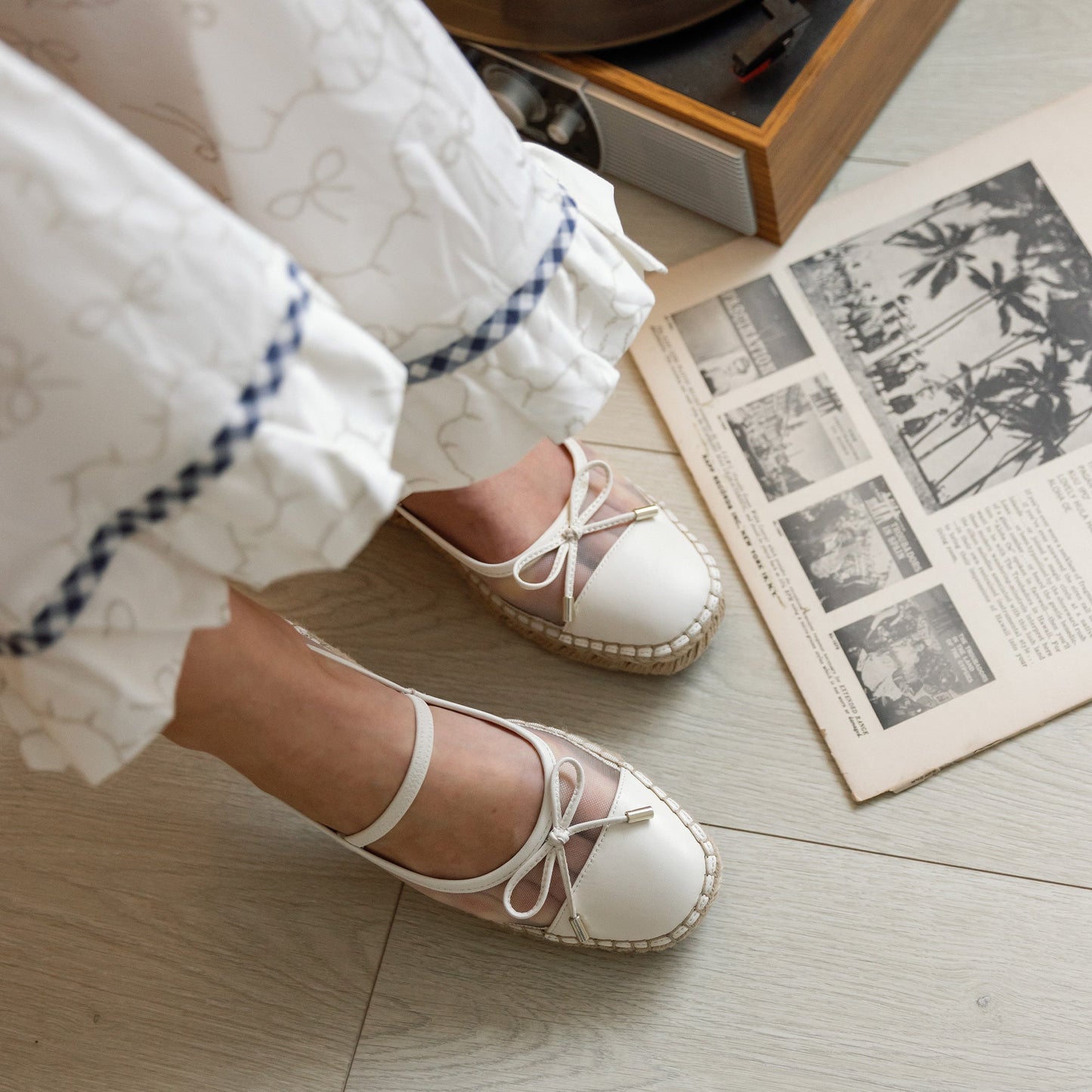 Dolce Vita CAMBRE BALLET FLATS WHITE MESH