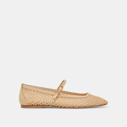 Dolce Vita Reyes Lt Natural Woven Raffia Ballet Flats