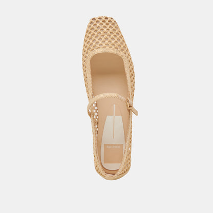 Dolce Vita Reyes Lt Natural Woven Raffia Ballet Flats