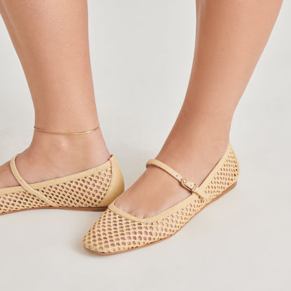 Dolce Vita Reyes Lt Natural Woven Raffia Ballet Flats