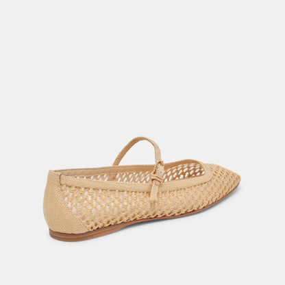 Dolce Vita Reyes Lt Natural Woven Raffia Ballet Flats