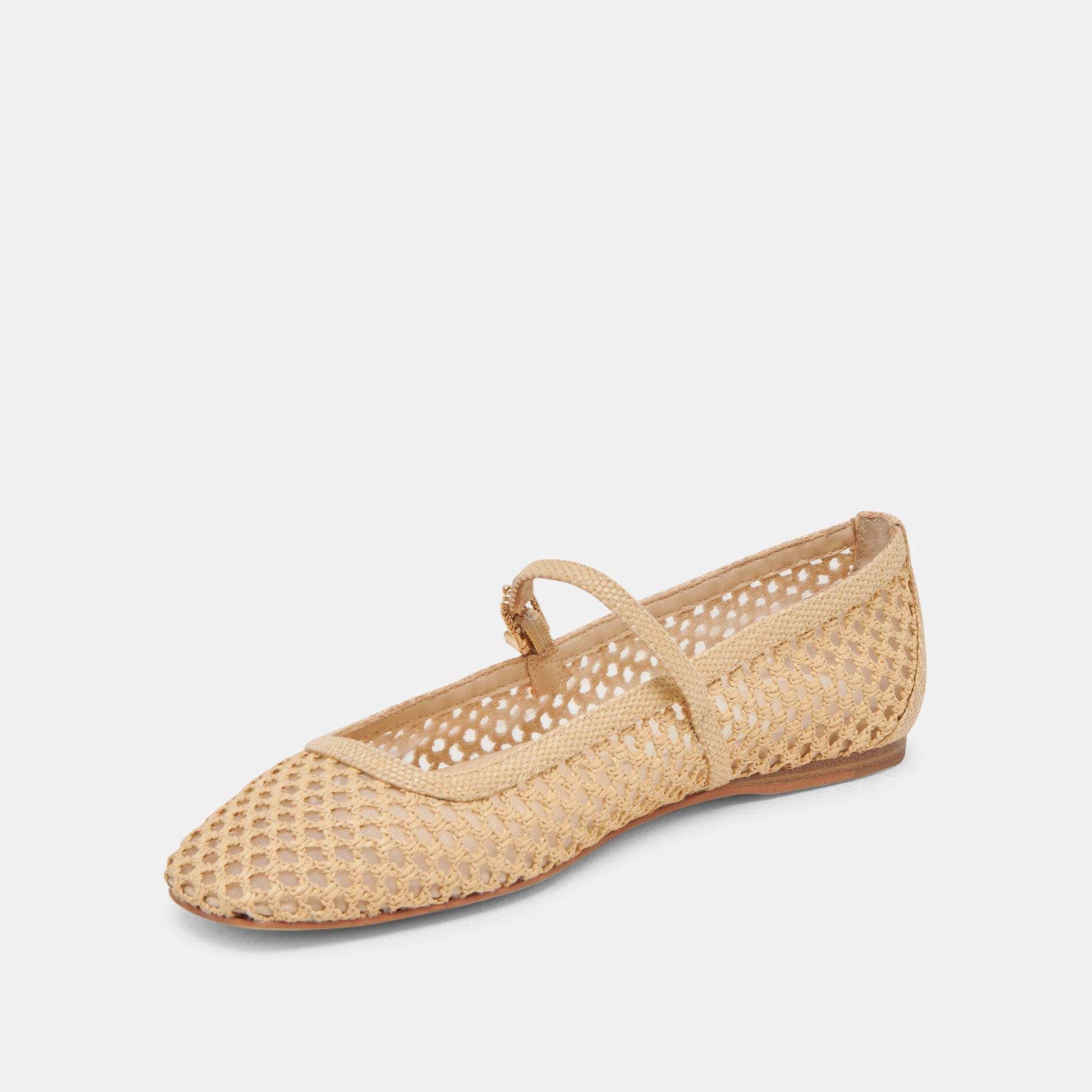 Dolce Vita Reyes Lt Natural Woven Raffia Ballet Flats