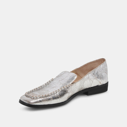 Dolce Vita Beny Flats Silver Distressed Leather