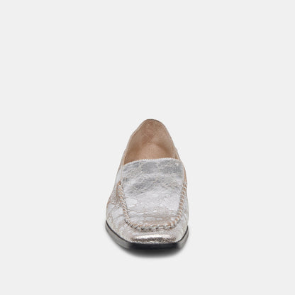 Dolce Vita Beny Flats Silver Distressed Leather