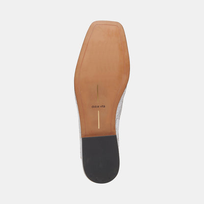 Dolce Vita Beny Flats Silver Distressed Leather