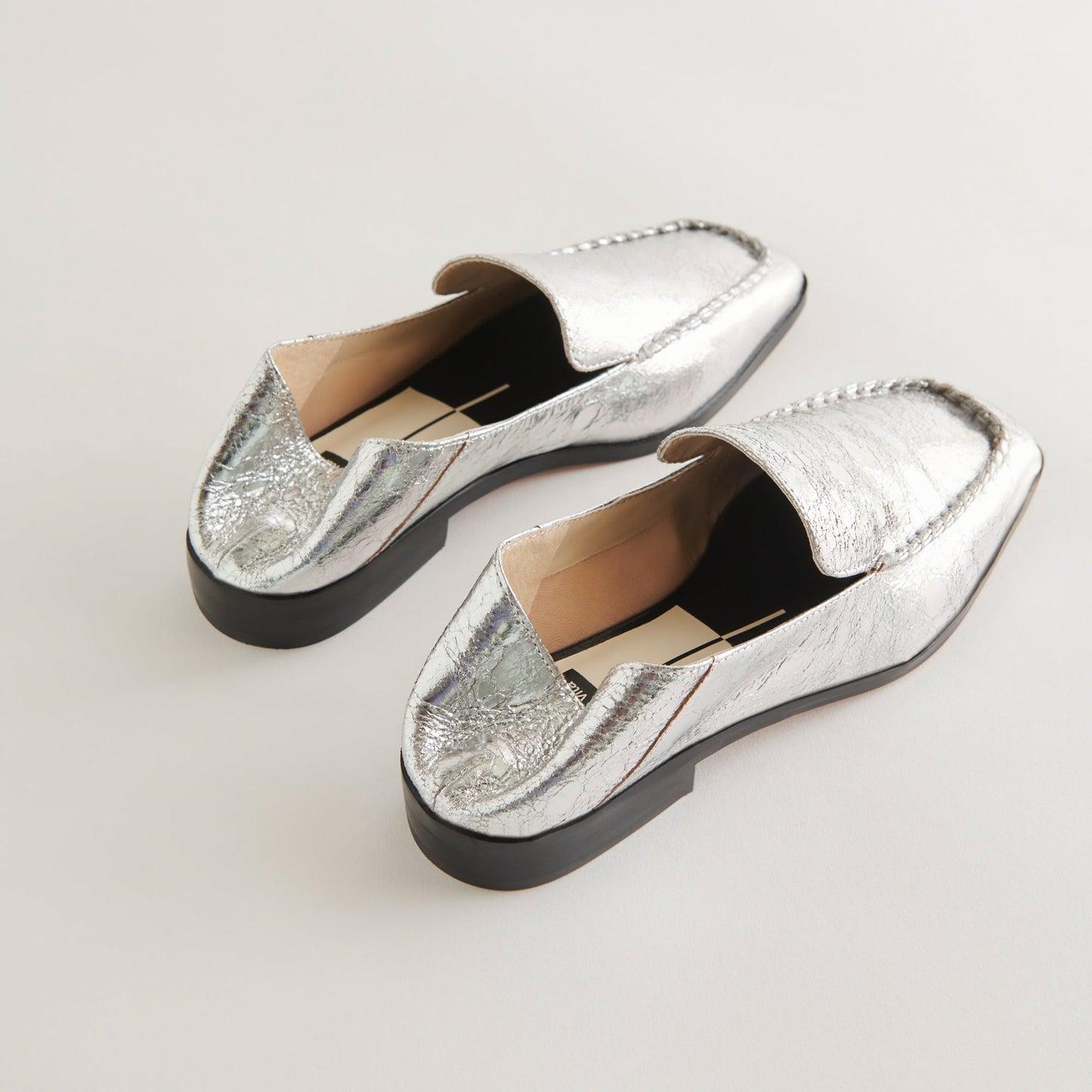 Dolce Vita Beny Flats Silver Distressed Leather