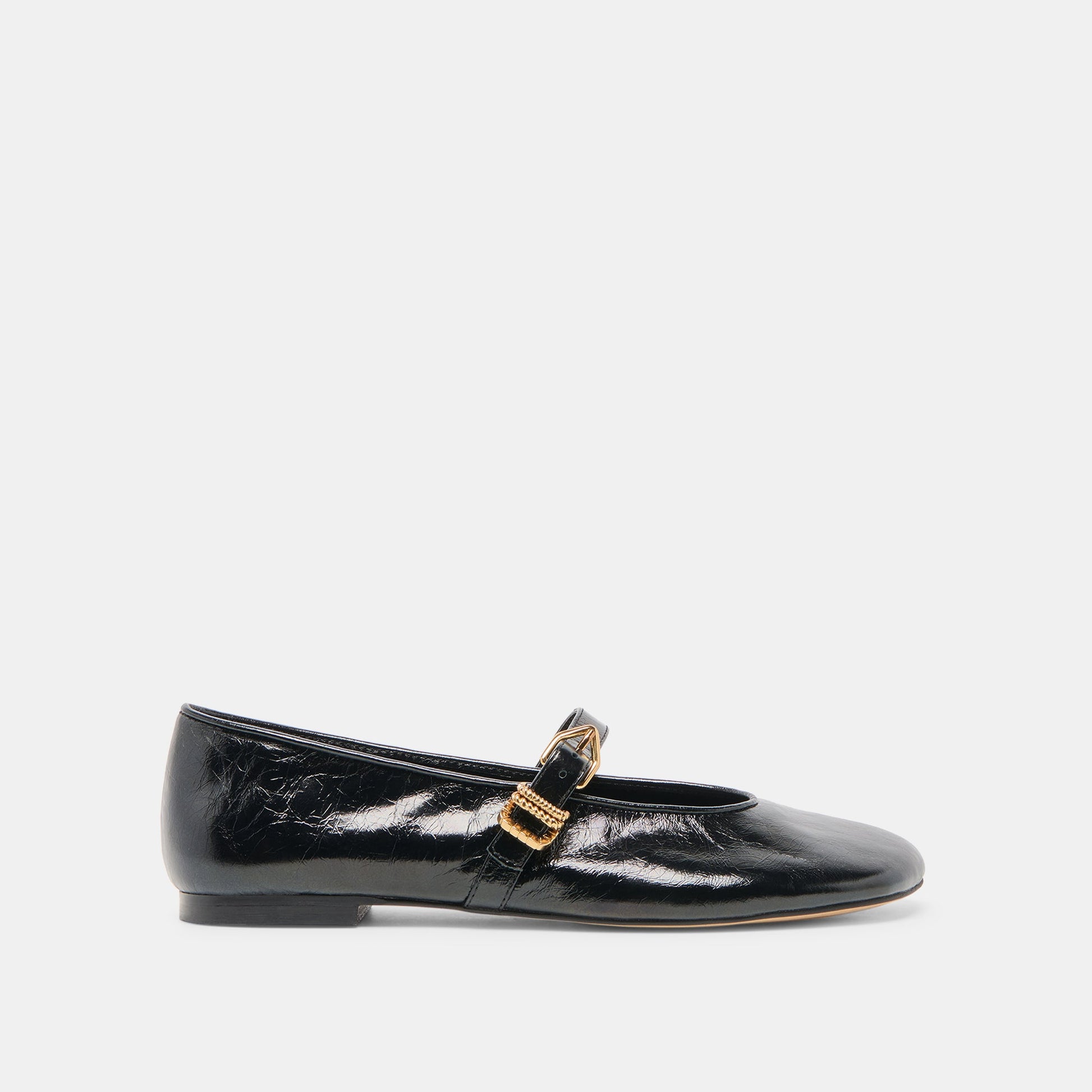 Dolce Vita Alizza Midnight Crinkle Patent Ballet Flats