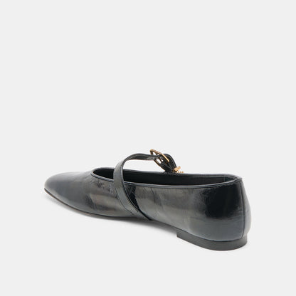 Dolce Vita Alizza Midnight Crinkle Patent Ballet Flats